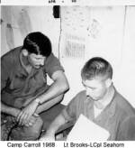 Camp Carroll 1968... Lt Brooks & LCpl Seahorn